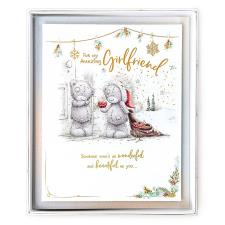 Amazing Girlfriend Me to You Bear Handmade Boxed Christmas Card Image Preview